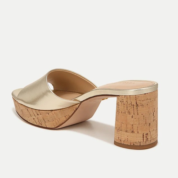 Veronica Beard Women’s Dali Platform Sandals sz 10 Metallic Gold - Picture 3 of 7